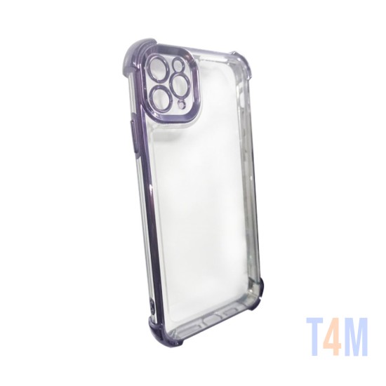 Funda de Silicona Rígida con Lente de Cámara Q Series para Apple iPhone 11 Pro Max Púrpura